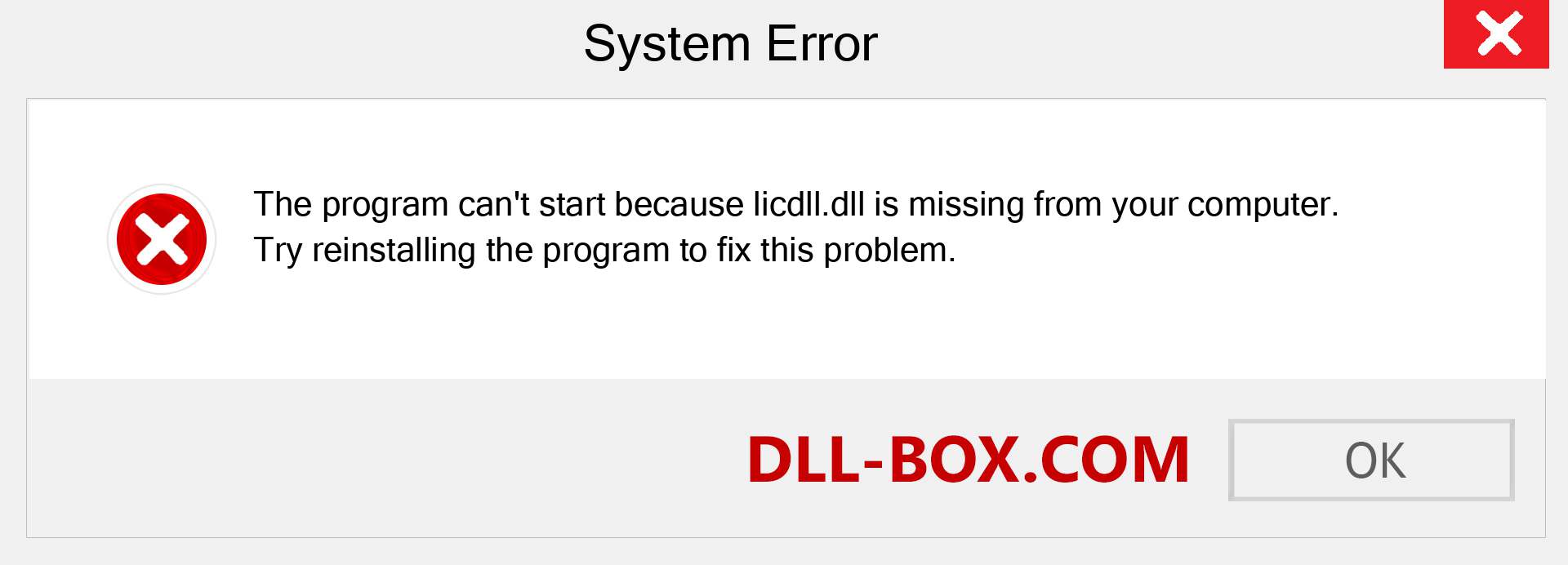  licdll.dll file is missing?. Download for Windows 7, 8, 10 - Fix  licdll dll Missing Error on Windows, photos, images