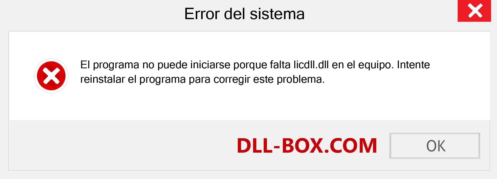 ¿Falta el archivo licdll.dll ?. Descargar para Windows 7, 8, 10 - Corregir licdll dll Missing Error en Windows, fotos, imágenes